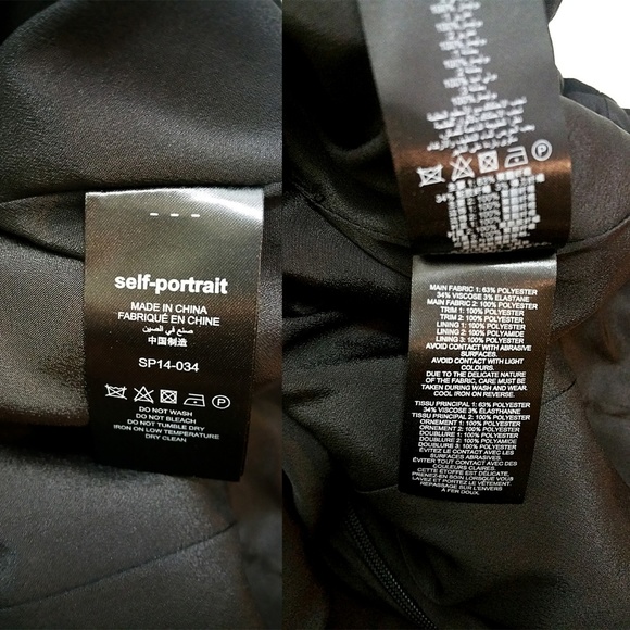 SELF-PORTRAIT Monochrome Cape Mesh Lace Mini - Picture 7 of 7